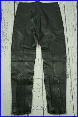 Moschino H&M black 100% Leather Trousers Pants Size 48 US33R US 33R 33