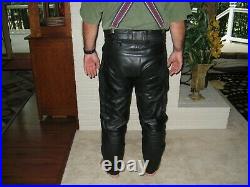 Motoport Leather Motorcycle Pants, Mens 36x32
