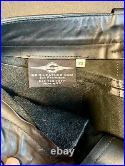 Mr S Leather GENUINE Uniform Breeches, 32 Waist, Black / Gray Used, see photos