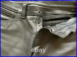 Mr S Leather'Naked' Leather Jeans 34x29