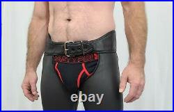 Mr S Leather New Neoprene Chaps Black / Gray Size M/L adjustable