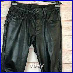 Mr. S Leather SF Low Rise Leather Jeans Pants Sz 32 X 33 Unlined S007