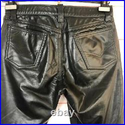 Mr. S Leather SF Low Rise Leather Jeans Pants Sz 32 X 33 Unlined S007