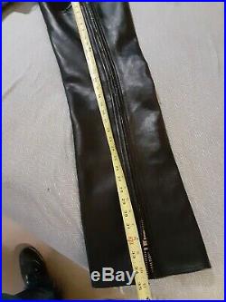 Mr. S MENS leather chaps, black, vintage 70's 80's model, cleaned/conditioned