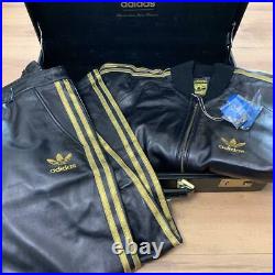 NEW ADIDAS ACTIVE WEAR JACKET PANTS SET ONLY JP LAMB LEATHER WithATTACHE CASE RARE