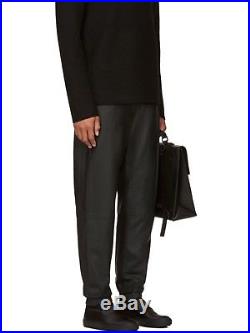 NEW Alexander Wang T Men's Black Lamb Leather Track Pants (Size S) MSRP $1395