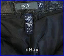 NEW BLACK Men Leather Pants GAP Boot Fit NWOT