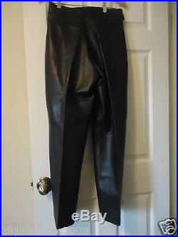 NEW CONTINENTAL LEATHER FASHIONS MEN'S BLACK LEATHER PANTS MADE IN USA SZ30