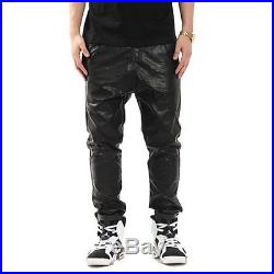 NEW LEATHER PANTS BLACK Schwarz Leder Hose Men's Size 6 16