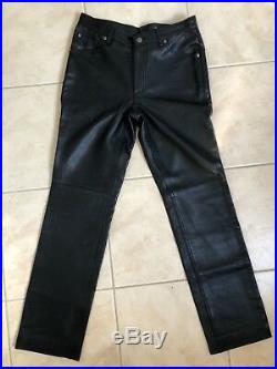 NEW! MENS LEATHER PANTS BY LEATHER CULT SIZE 32x32