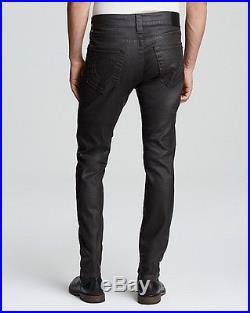 NEW Men's True Religion Brand Jeans Dean Taper slim leg Faux leather Pants