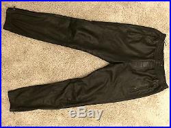 NEW - Men's Vince Genuine Black Leather Jogger Pants Sweatpants Medium M