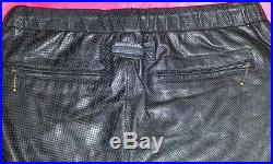 NEW ZANEROBE BLACK LEATHER JOGGER PANT- SOLD OUT! (Size 34) Men's FREE SHIPPING