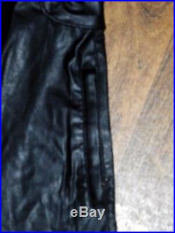 NEW ZARA MAN Slim Tapered Leg Men's Dark Black Faux Leather Pants Jeans Sz 30x34