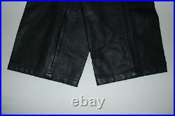 NWOT VERSACE Men's Black Leather Pants Jeans Size 30 x 30