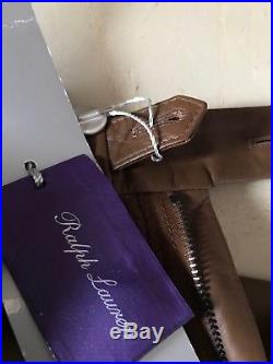 NWT $2995 Ralph Lauren Purple Label Mens Leather Pants Brown 32 US (48 Eu) Ita