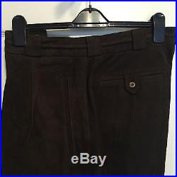 NWT $835 ROBERT COMSTOCK Men's Leather Pants, Dark Brown, 36x36, RARE, NEW