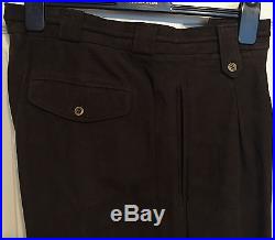 NWT $835 ROBERT COMSTOCK Men's Leather Pants, Dark Brown, 36x36, RARE, NEW