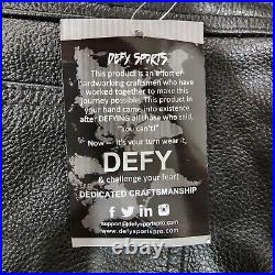 NWT DEFY Men's 100% Genuine Cow Skin Full Grain Motorcycle Leather Pants Size 32
