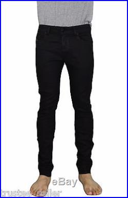 NWT DIESEL Men's Slim Skinny Sleenker 663Q Stretch Coated Leather Jeans Pants