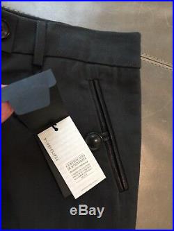 NWT Giorgio Armani Italy Mens Thick Twill Pants Leather Trim IT42 32 US $995