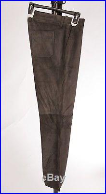 NWT Gucci Mens Suede Leather Pants Trousers Spring 2011 Sz 54 US 38