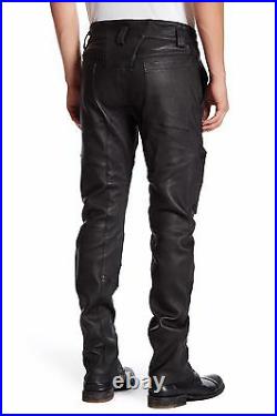 NWT Helmut Lang Trace in Black Stretch Leather Moto Racing Trouser Pant 31 $1795