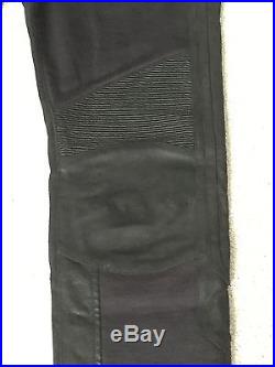 NWT Men's $2175 BALMAIN Leather & Cotton Biker Joggers Jeans s -Sz. L- AUTHENTIC