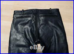NWT Men's Real Soft Leather Trousers Jeans Pants All Round Zip 34 Gay Bluf Kinky