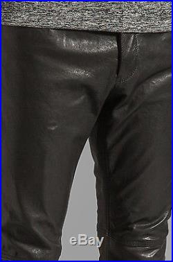 NWT Men's Theory Raffi BL Pant in Rhine sz 34W black leather