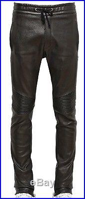 NWT Mens $3,150 BALMAIN Leather Biker Jogger Pants Jeans SZ. L PERM COLLECTION