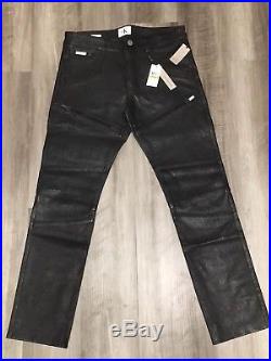 NWT Mens Calvin Klein Jeans Black Leather Pants 33 X 32