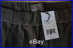 NWT Mens Vince Moto Jogger Relaxed Lambskin Leather Peuter Gray Pants XL $895
