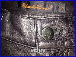 NWT UNDERCOVER Lambskin Leather Black Men's Motorcycle/Moto Pants 30x34