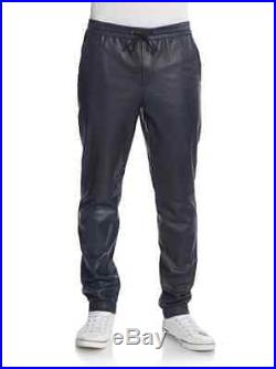 NWT Vince Men's Moto Leather Jogger Elasticized Pants Trousers S $895
