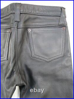 NYC Leatherman Leather Man black straight leg gay fetish jeans pants 29 30 32
