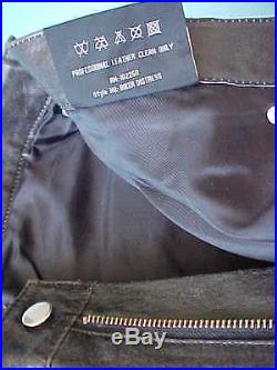 NYS NewYorkSpeed Biker Dude Men's Pig Leather Pants W38 L35