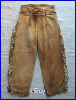 Native American Mountain Man Buckskin Deerhide Handmade Leather Pants NT05