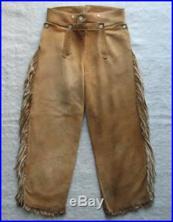 Native American Mountain Man Buckskin Deerhide Handmade Leather Pants NT05 SIZE