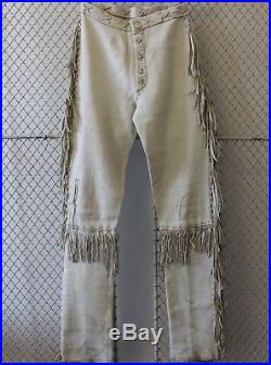 Native American Mountain Man Buckskin Deerhide Handmade Leather Pants NT10