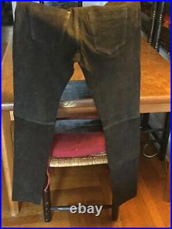 New Giorgio Brato Italian Leather Jean pants size 32 eu 48 Retail Value $1170