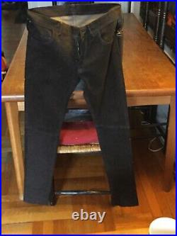 New Giorgio Brato Italian Leather Jean pants size 32 eu 48 Retail Value $1170