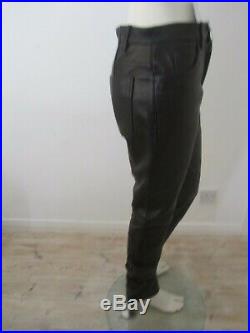 New Maison Margiela Mens Slim Leg Five Pocket Leather Trousers RRP £1995