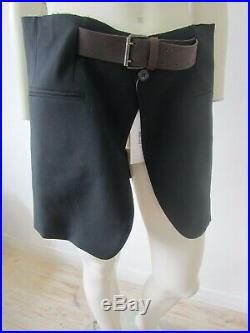 New Maison Martin Margiela Mens Black Blazer Hem Kilt Skirt with Leather Belt