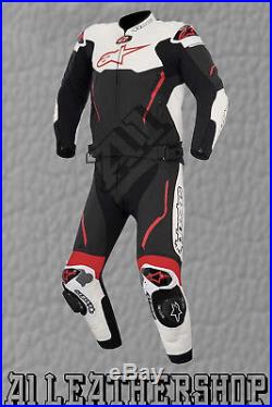 New Men Multicolor Alpinestar Motorbike Leather 2 PC Suit Jacket Pants All Sizes