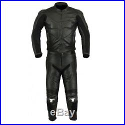 New Men, s Black Color Motorcycle Leather Suit Leather Jacket and Pants