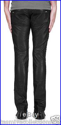 New Men's Designer Tailor Made soft Genuine Lambskin Leather Casual Pant NS##022