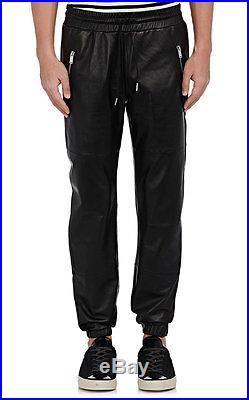 New Mens Genuine Leather Jogger Pants Trouser Pant Sweats Sweatpants Mens Sale