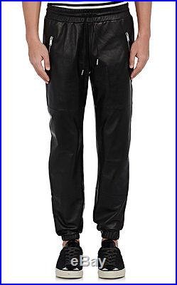 New Mens Genuine Leather Jogger Pants Trouser Pant Sweats Sweatpants Mens Sale