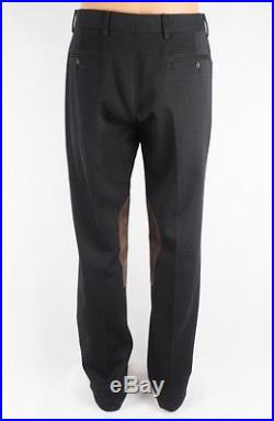 New Ralph Lauren Wool Men Leather Trims Pants Trousers Size 34